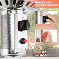 50,000 BTU Propane Outdoor Heater, Round Patio Heater with Stainless Steel Burner, Tip Over, Flame Out Protection, Wheels, CSA Certificated
