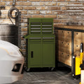 2 in 1 Rolling Tool Chest, 5-Drawer Tool Storage Cabinet with Wheels, Adjustable Shelf, Tool Box Organizer for Garage Warehouse Workshop