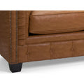 Hancock Tufted Top Grain Italian Leather Chesterfield Sofa Dimensions: 31" H x 86" W x 40" D